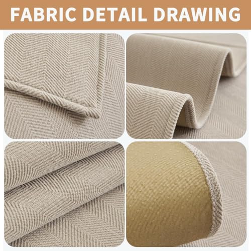 Housse de canapé d'angle en chenille blanche 70x180cm DUJUIKE - 3
