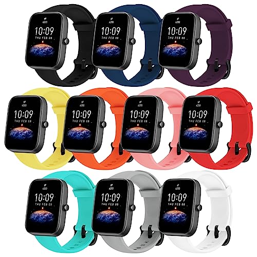 SEANTUA 10 Pack Compatible with Amazfit GTS Strap, 20mm Strap for Amazfit Bip 3 Pro/Bip 3/ Bip Lite/Bip S/Bip U Pro