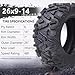 GarveeLife 2 Pack ATV UTV AT Mud & Trail Tires,26x9-14 6PR Professional Terrain Off-Road Tires