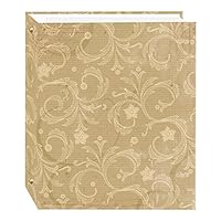 Magnetisches Fotoalbum mit 3 Ringen, selbstklebend, 100 Seiten (50 Blatt), Jasmin-Design