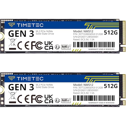 Disque SSD M.2 NVMe PCIe Gen3x4 Timetec pour travailler et créer sans lenteur