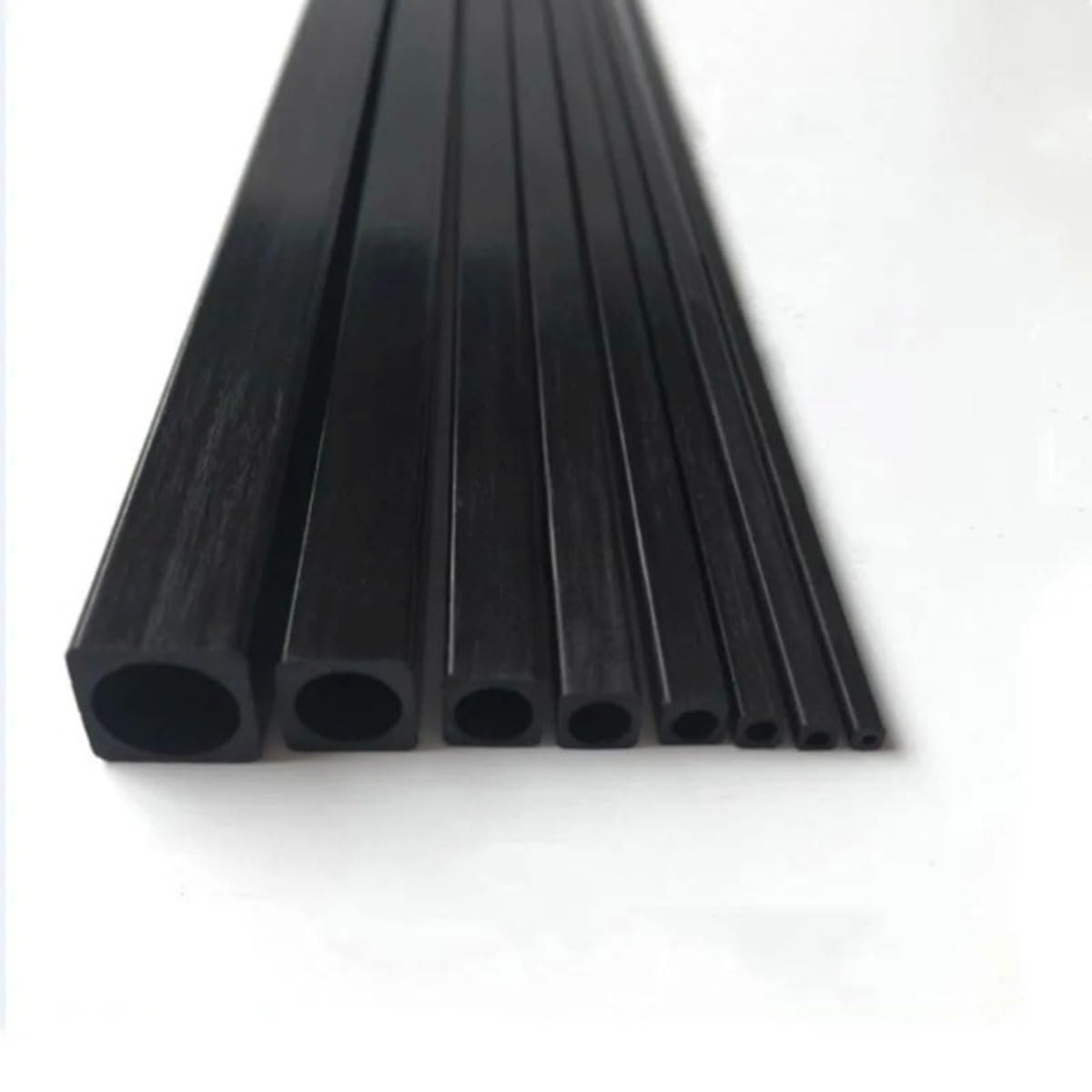 4 Szt. Kwadratowa Rura Z Włókna Węglowego, Wysoka Wytrzymałość Długość 500 Mm Średnica Zewnętrzna 2,5 3 6 8 10(6x6x4.5mm)