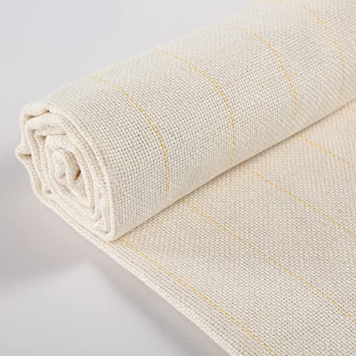 HOMBYS Stanznadel, Mönchstuch, 1 Stück, strapazierfähiges und reißfestes Tuftingtuch, Baumwoll-Stanznadelstoff für Teppichherstellung, 2,3 x 9 m, Beige Cover