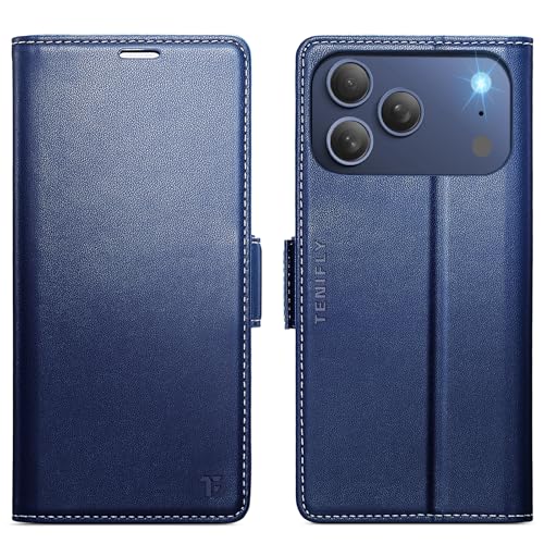Tenifly for iPhone 17 Pro Max Case Wallet with Card Holder, Fashion Blue by Tenifly - Used condition - US$14.85