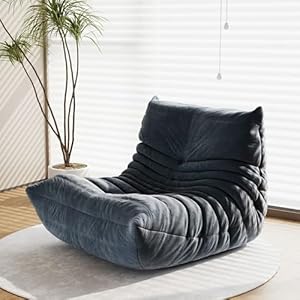 Snug Sofee Bean Bag Chairs for Adults, Bean Bag Sofa – Adult Size with Soft Waterproof Fabric for Living Room, Apartments, Reading Corner, Gaming, and Movie Venue (Gray)