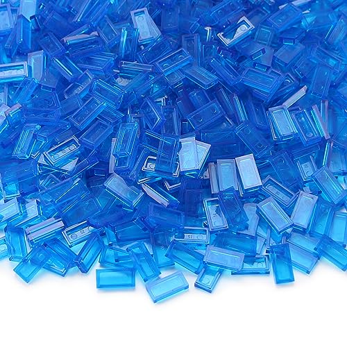 Feleph Transparent Dark Blue 1×2 Tile ×700 Parts and Pieces Smooth Bricks