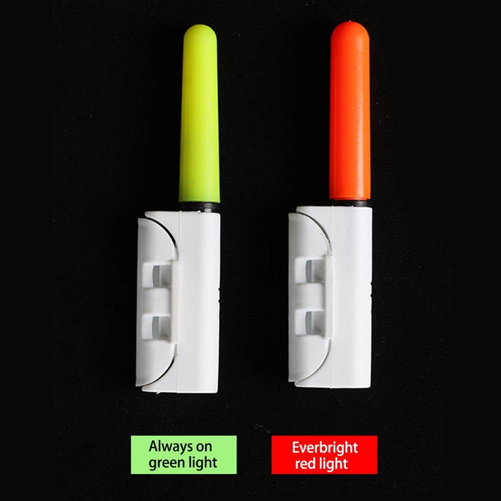 5 luces LED nocturnas para caña de pescar, luz luminosa, luces de punta de caña para pesca nocturna, luz de caña de pescar nocturna y alarma de mordida, punta de caña de pescar brillante,
