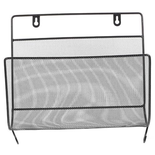 Étagère murale fer noir support suspendu multifonctionnel rangement dossiers - 2