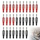 30 Stück Bananenstecker 4mm, Bananenstecker Lautsprecher Sehr Langlebig, Bananenstecker 4mm Breites Anwendungsspektrum, Banana Plug Für Kabel Boxen Endstufen Receiver Stereoanlagen (Schwarz + Rot)