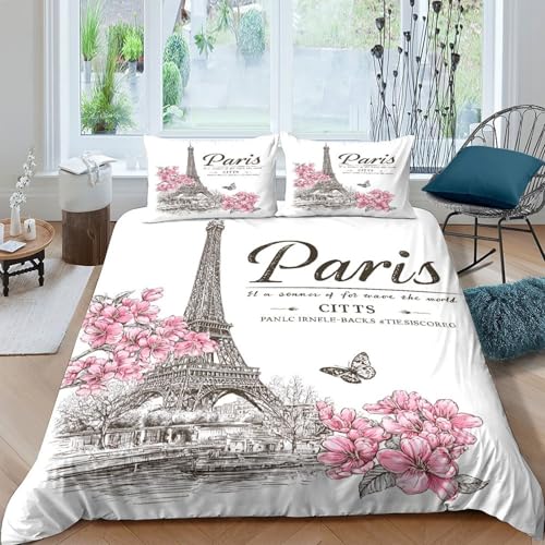 Housse de couette 3D hypoallergénique en microfibre super douce avec zip robuste - 4