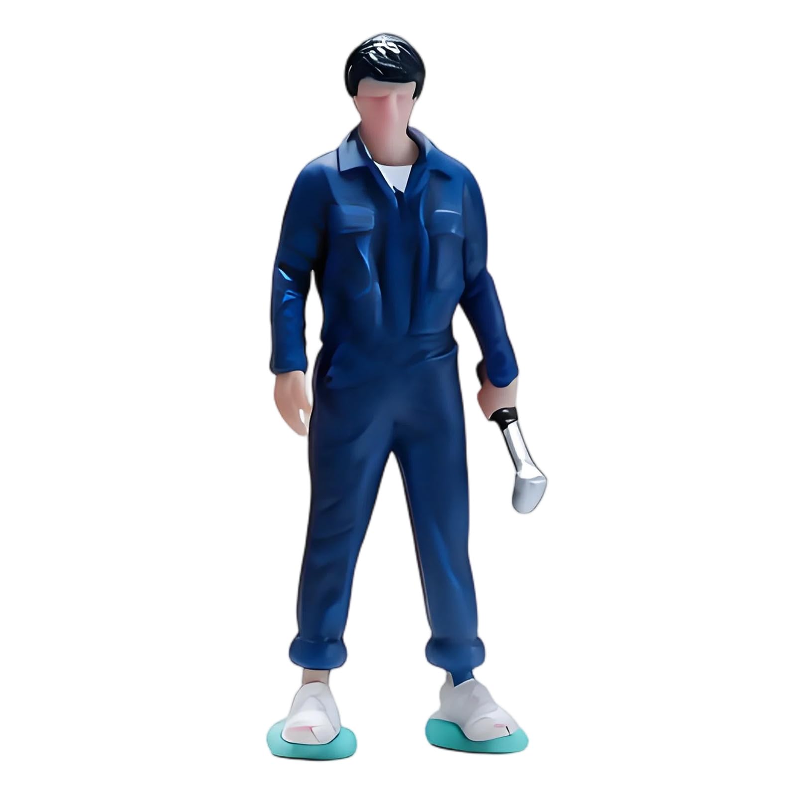Msioytog Handcrafted 1/64 Repair Worker Scene Miniatures Repairman Decorations for Creative Dioramas and Offices Decorating Desk Deck