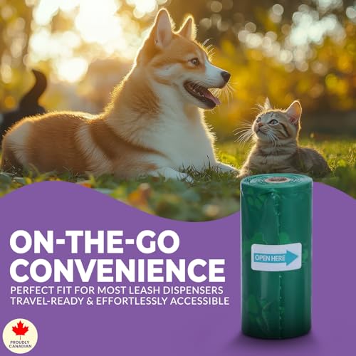 Image of Dogz & Dudez, Poop Bag for Dogs Lavender Scented 180 Bag Counts - Leakproof, Easy Tie, Fresh Lavender Scent - 12 Rolls x 15 Bags - 4 Months Pack