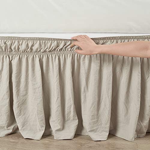 image for Lush Decor - Bedskirt, Elastic Ruched Ruffle, Easy Wrap Around Bedskir