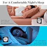 JCSJK Silent Analogue Travel Alarm Clock with Light, Battery Operated Large Display Snooze Clock Bedside Alarm Non Ticking Free Standing for Bedrooms, Glow in the Dark, 6×6cm - Image 4