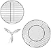 Denmay Grille de Cuisson, Grille de Charbon de Bois et kit de Nettoyage pour Le Gril à Charbon de Bois Weber 57CM