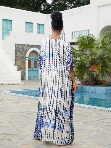 Image of Kaftan Dresses for Women Plus Size Bathing Suit Cover up Caftan Maxi Beach Dresses