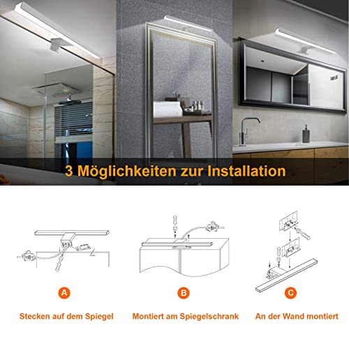 Spiegelleuchte Karrong LED für Badezimmer, 12W, 1200LM, 40cm