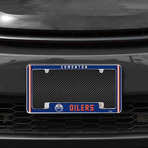 Rico Industries NHL Edmonton Oilers Classic 12" x 6" Chrome All Over Automotive License Plate Frame for Car/Truck/SUV — view 2
