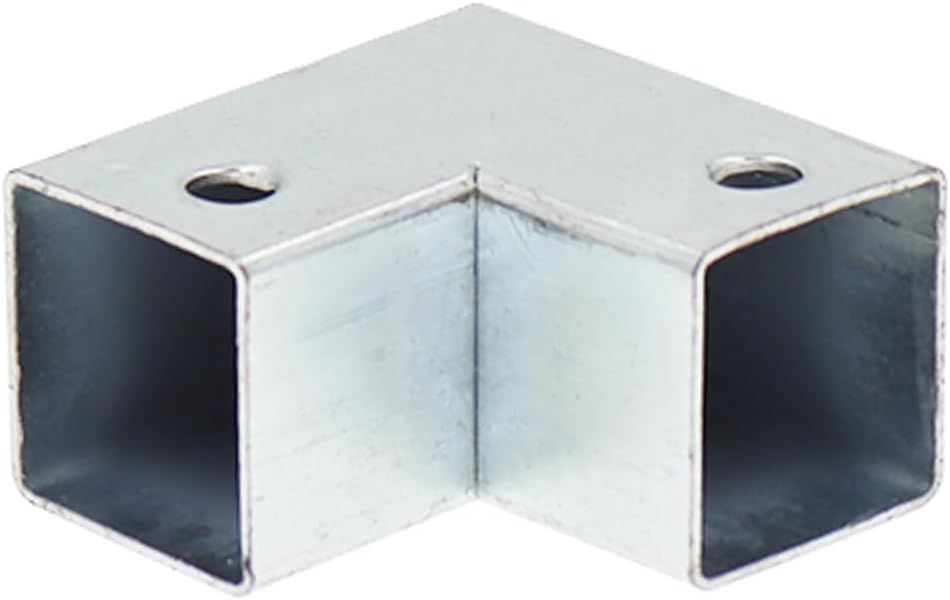 10 Pcs Square Tube Coupler,ULIFESTAR Slip Square Tube Connector,Galvanized Square Tube Fittings,1mm/0.04''Thick Square Tubing Joints for Square Pipe (20 * 20mm/0.78"*0.78"-2 Way Tube)