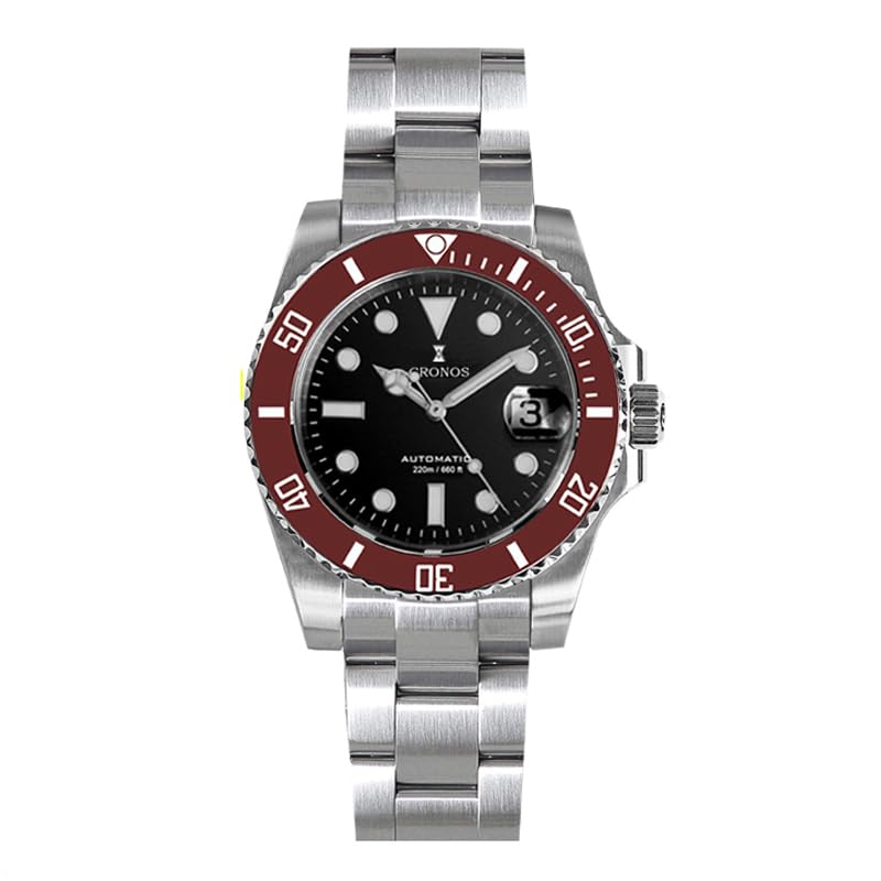 FTEOXLC Classic - Reloj mecánico automático 9015 de lujo de 40 mm, zafiro, impermeable, L6045, para hombre, V 2, Buceador de lujo