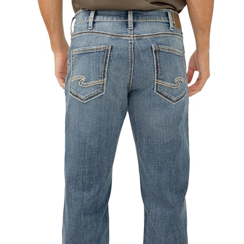 Image of Silver Jeans Co. Men's Zac Relaxed Fit Straight Leg Jean - Legacy