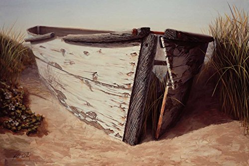 Toile enroulée Boat blanc II Karl Soderlund grande affiche paysage pour habiller un mur vide