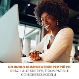 UNIWERSALNY ZASILACZ ŁADOWARKA DO NOTEBOOK 90 WATT Z MIĘDZYNOWYMI TIPAMI Kompatybilny z ASUS, SAMSUNG, ACER, TOSHIBA, SHARP, DELL, LENOVO, HP
