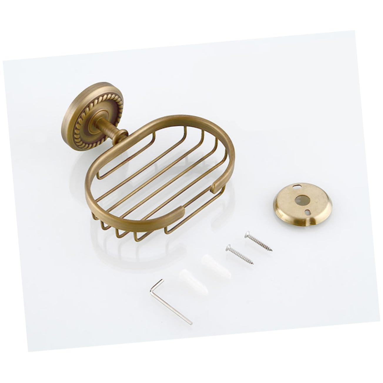 Portasapone da Parete Bagno Vintage in Ottone Oro Viti