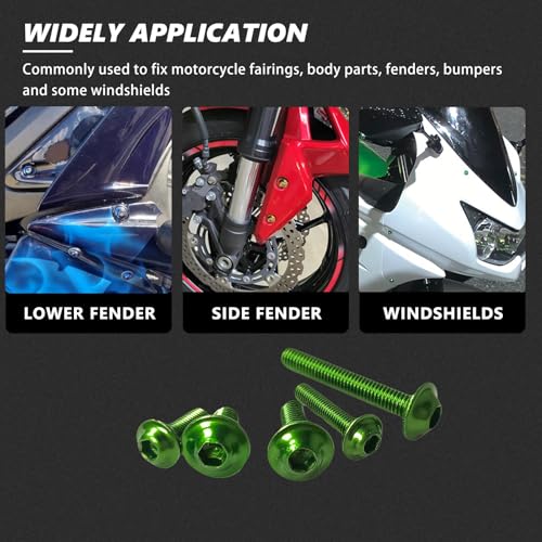 Image of 210 PCS Motorcycle Fairing Bolt Kit Screws Aluminum Fasteners Washers Nuts Screws Clips for Yamaha Kawasaki BMW Suzuki Honda Dirt Bike Sportbike Chopper Cafe Racer ATV Scooter(Red)