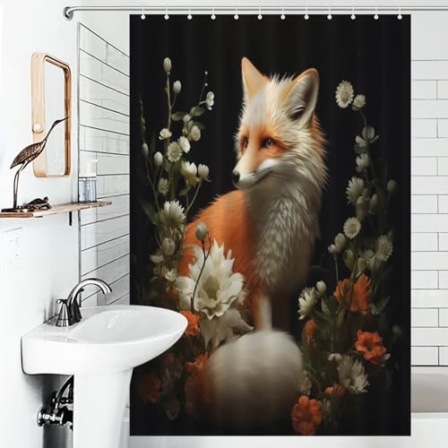Rideau de douche en polyester de qualité supérieure avec œillets et 12 crochets