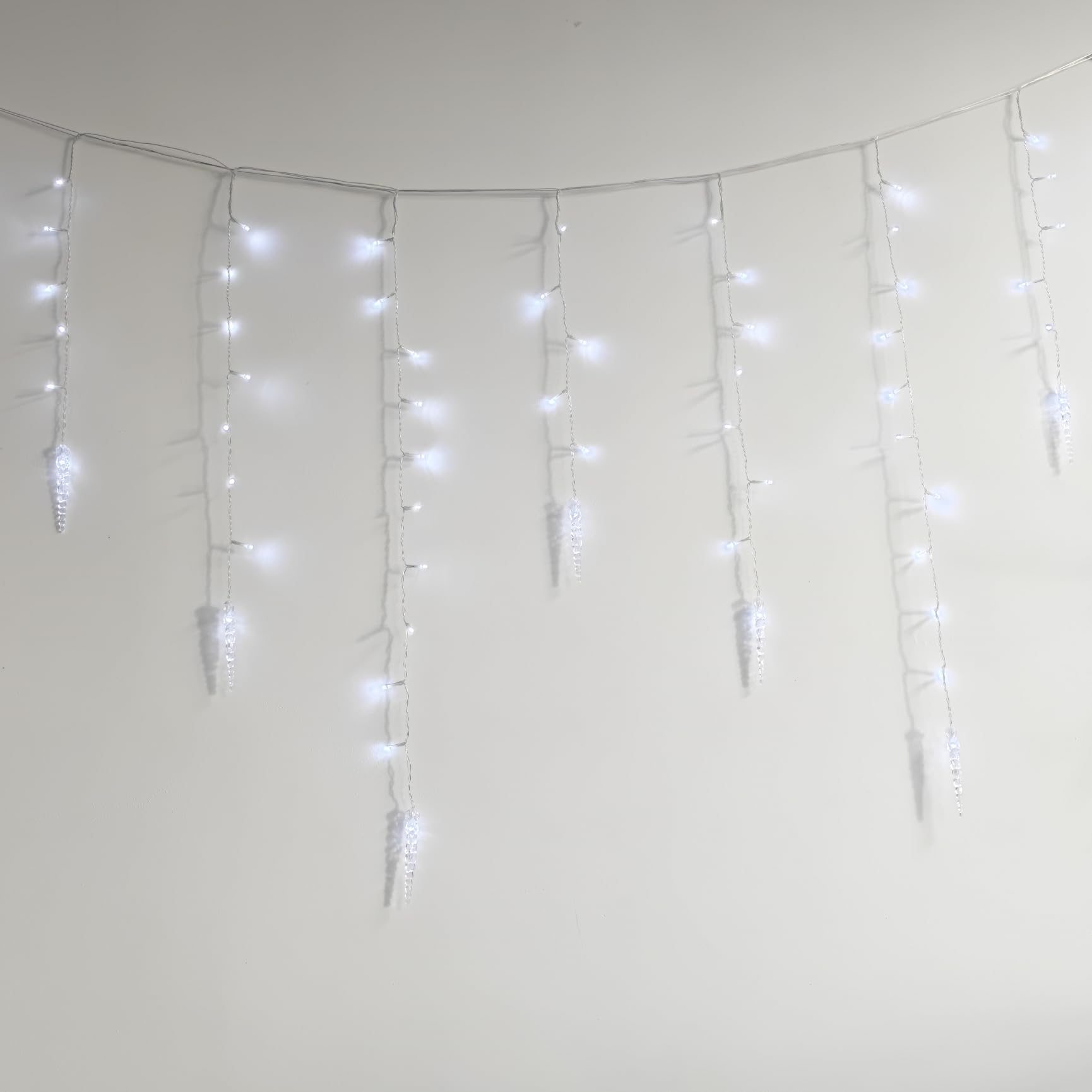 Uping Cortina Luces Guirnaldas Luces Exterior 400 LED Navidad Blanco Frío
