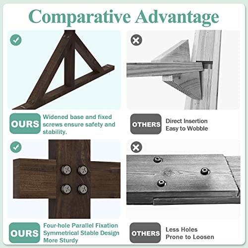 image for Xiomot 7.2FT Wooden Wedding Arch Square Wood Arches Arbor Backdrop Sta