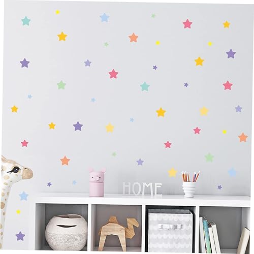 Miniatura 8 de ibasenice 5 hojas de decoración de pared para decoración de techo, calcomanías de estrellas para habitación de niños, calcomanías adhesivas para