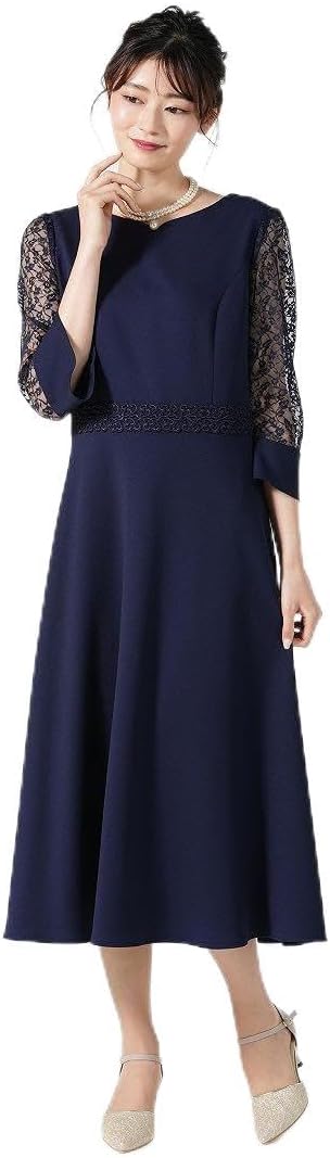 極 Apploberry 東京ソワール ワンピース レース ネイビー M 東京