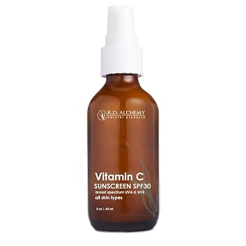 RD Alchemy - Natural & Organic Vitamin C SPF 30 Moisturizing Mineral Sunscreen. Non-Nano Zinc & Titanium - Lightweight Non Greasy SPF for Face - Skincare for Professionals & Estheticians.