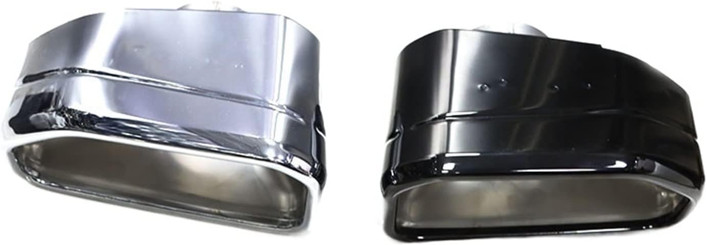 DRYZUN 1 Pair Car Exhaust Tip Compatible with BMW X3 X4 G08 30i 2022 Square Exhaust Pipe Black Muffler Tips Welding Exhaust System Nozzle X Series (Color : Silver Cover) : Automotive