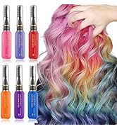 Temporary hair colour hair chalk for girls and children, non-toxic, washable hair colour, colourful hair comb.
