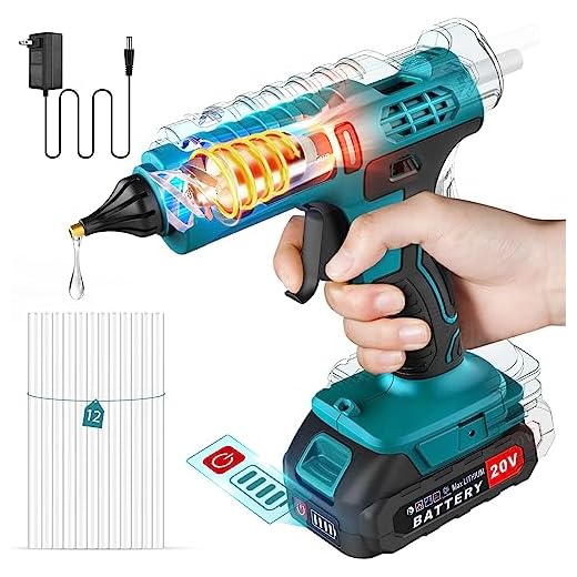 100W Cordless Hot Glue Gun with Charger