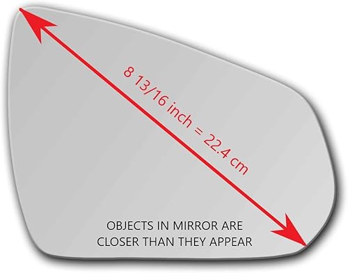 Miniatura 2 de Espejo de repuesto con adhesivo de tamaño completo para Cadillac SRX 2010-2016, vista lateral derecha derecha