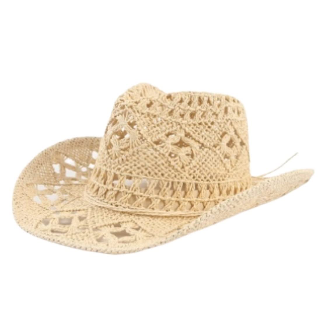 Sombrero de Playa Plegable, Sombrero De Paja Verano Sol Hecho A Mano Playa Informal Decorativo Vaquera para Hombre Sombrero Playa Verano