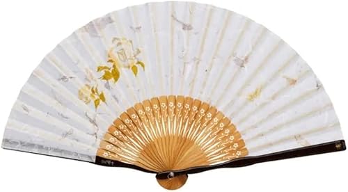 ANIIC Folding Fan Fashion Elegant Folding Hand Fans Chinese Vintage Paper Fans Party Show Cosplay Props Photo Props for Decoration