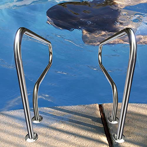 Barandal para piscina de acero inoxidable 2 piezas miniatura 1