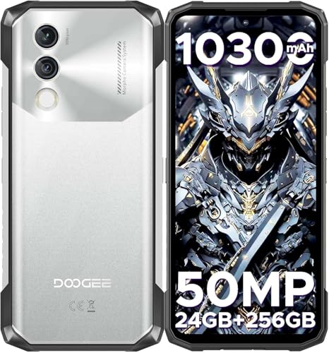 DOOGEE Blade10 Power Telephone Portable Incassable Android 14, 24Go + 256Go/TF 2TB, 10300 mAh, 6,6”HD+ IPS, Caméra 50MP, Octa-Core...