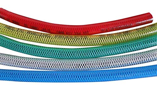 Durite essence Helix Racing tressée rouge 5/16 pouce pour tuyau carburant moto et quad 7.6m