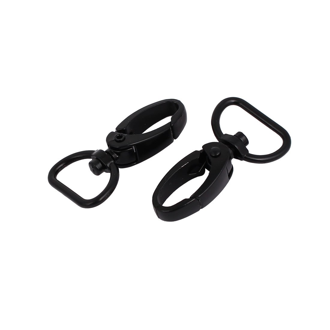 Aexit 20mm Metal Home hardware D-Ring Swivel Snap Hook Lobster Trigger Clasp Clip Black 10pcs Model:91as436qo532