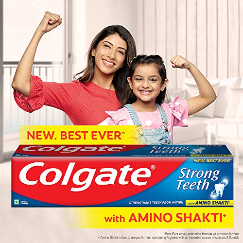 Image of Colgate Strong Teeth Anticavity Toothpaste with Amino Shakti - 500gm Saver Pack with Gentle Enamel Ultra Soft Manual Adult Toothbrush - 4 Pcs (Buy 2 Get 2 Free), Assorted