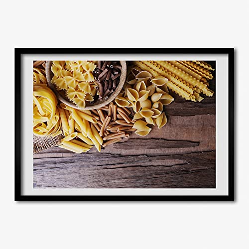 Tableau peinture 100x70 cm Tulup grand cadre en bois haute finition