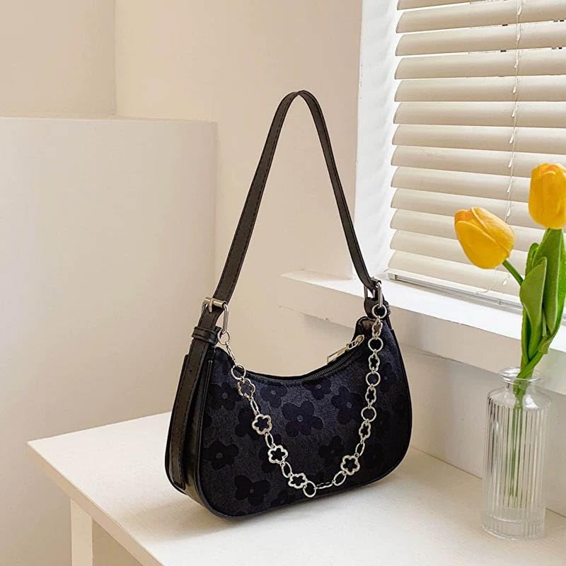 Floral Underarm Purse - Women's Mini Shoulder Bag, Elegant Flower Crossbody Clutch2