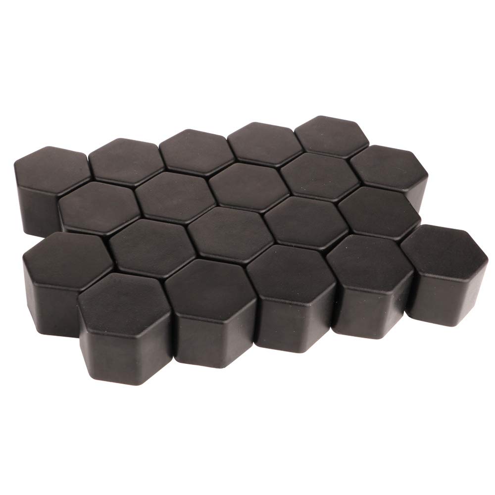 Gebildet 20stücke Schwarz Silikon 21mm Auto Fahrzeug Radmutter Lug Nabenabdeckungen Schraube Staubschutzkappen