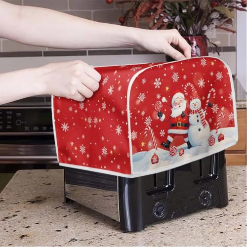 Image of Santa Claus Snowman 2 Slice Toaster Cover Christmas Decor